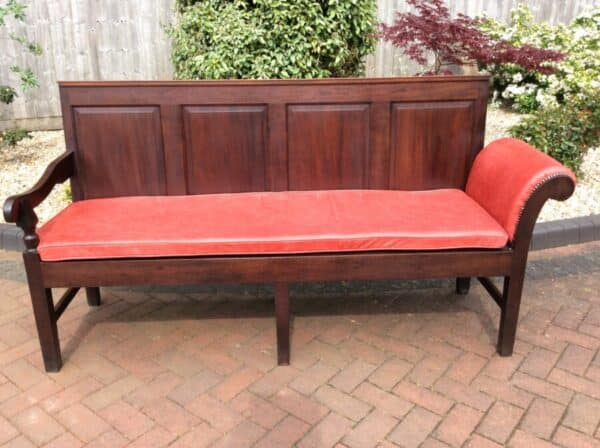 Georgian Mahogany Settle Bench Seat / Daybed Antique Daybed Antique Furniture 5