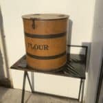 Toleware Flour tin container Antique Collectibles