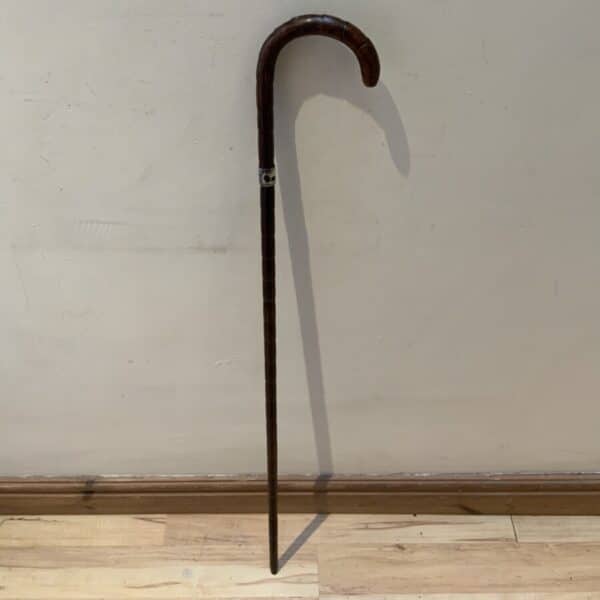 Gentleman’s walking stick sword stick with silver collar - Image 2