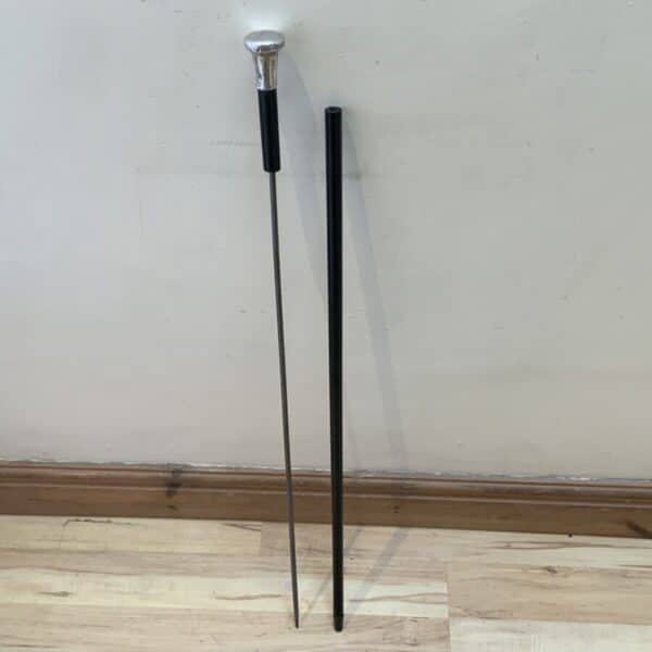 Gentleman’s walking stick sword stick with silver handle - Image 22
