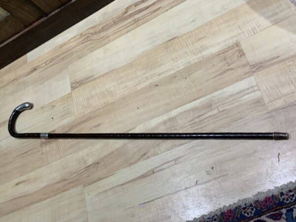 Gentleman’s walking stick sword stick with silver mounts - Image 7