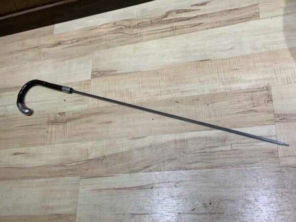 Gentleman’s walking stick sword stick with silver mounts - Image 23