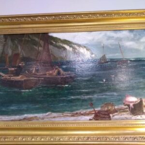 A Cornish View oil on canvas Antique Art