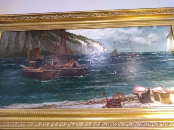 A Cornish View oil on canvas Antique Art 3