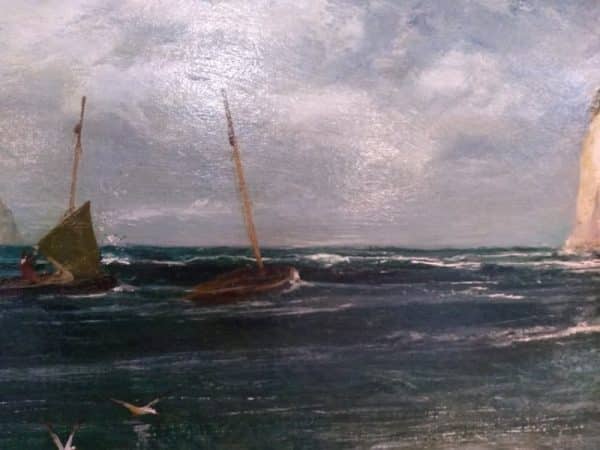 A Cornish View oil on canvas Antique Art 4