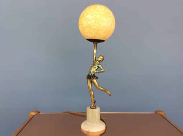 Art Deco Lady Lamp art deco Antique Lighting 3