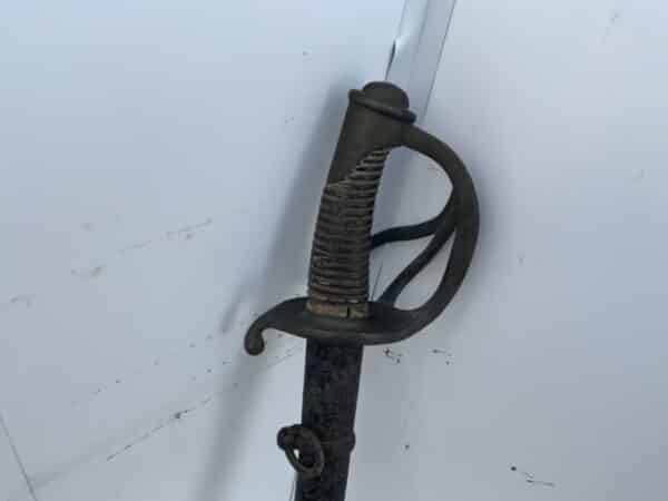 French Heavy Cavalry Sabre with Scabbard Georgian Antique Swords 10