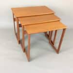 Danish Solid Teak Nesting Tables By CFC Silkeborg CFC Silkeborg Antique Furniture