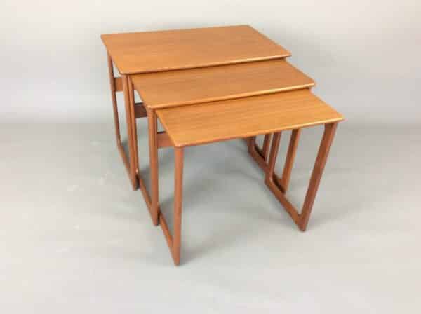 Danish Solid Teak Nesting Tables By CFC Silkeborg