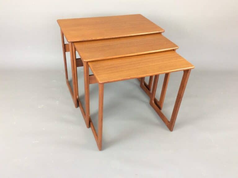 Danish Solid Teak Nesting Tables By CFC Silkeborg