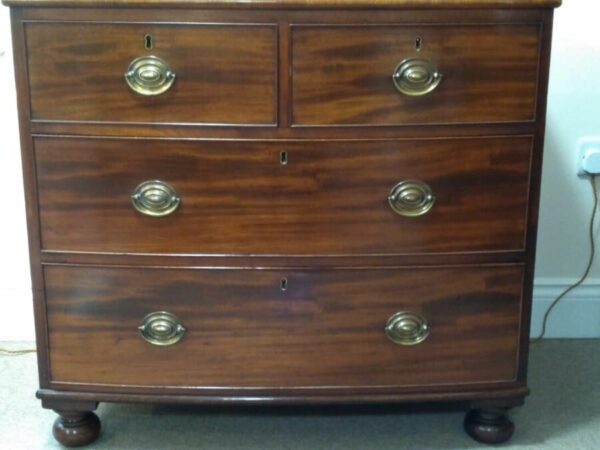 Bow Fronted Chest of Draws bow front chest of drawers Antique Furniture 3