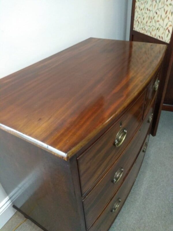 Bow Fronted Chest of Draws bow front chest of drawers Antique Furniture 4