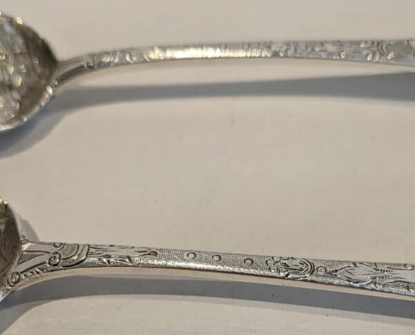 Pair of Georgian Spoons Georgian Antique Silver 6