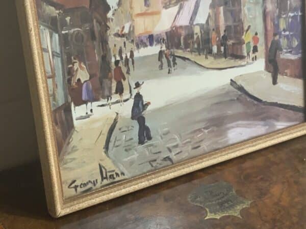 Stunning Pair of French Town Scenes Vivid Colours 1950's Prints - Image 4