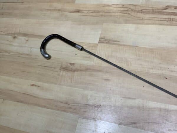 Gentleman’s walking stick sword stick with silver mounts - Image 24