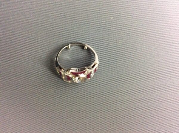 Art Deco Style Diamond and Ruby Ring - Image 2