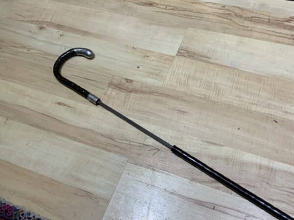 Gentleman’s walking stick sword stick with silver mounts Miscellaneous 13