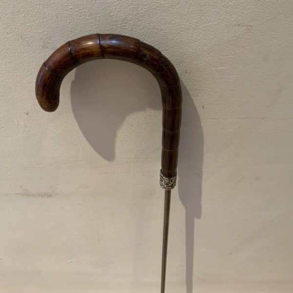 Gentleman’s walking stick sword stick with silver collar - Image 30