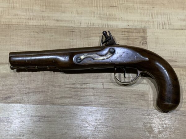 Flintlock pistol by Ketland London brass barrel - Image 7