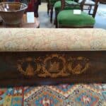 Continental Rosewood Veneered Ottoman Stool ottoman Miscellaneous