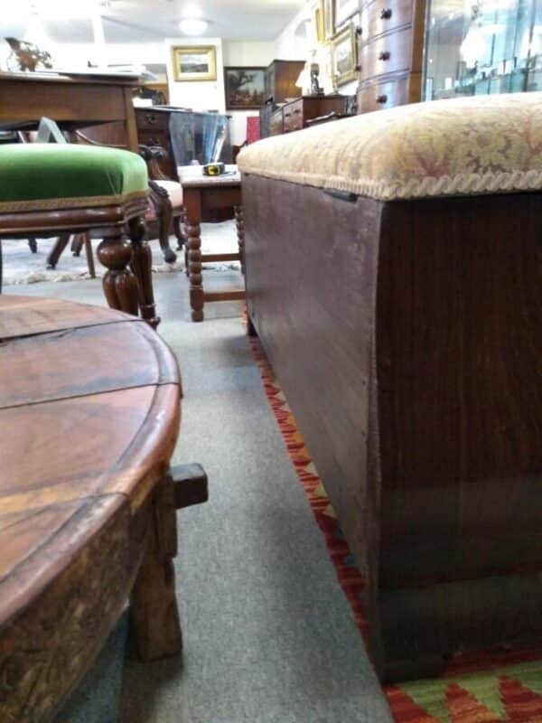 Continental Rosewood Veneered Ottoman Stool - Image 4