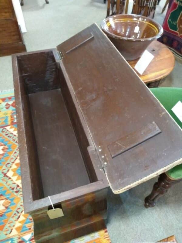 Continental Rosewood Veneered Ottoman Stool - Image 5