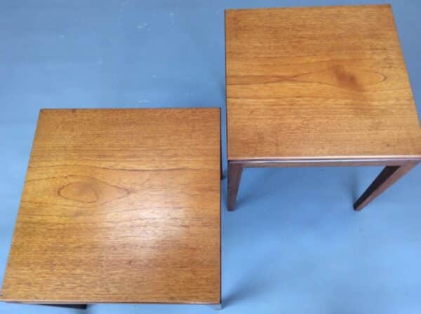 Mid Century Solid Teak Long Nest of Tables - Image 6