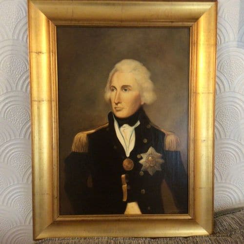 Admiral Lord Nelson After Lemuel Francis Abbott Oil Portrait Painting Naval Officer Battle Of Trafalgar Antique Art 3