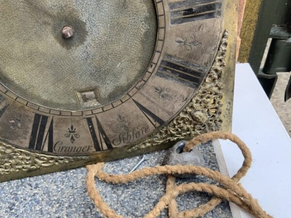 Long case 17th century 30 hr birdcage movement Granger of Sibson Antique Clocks 43