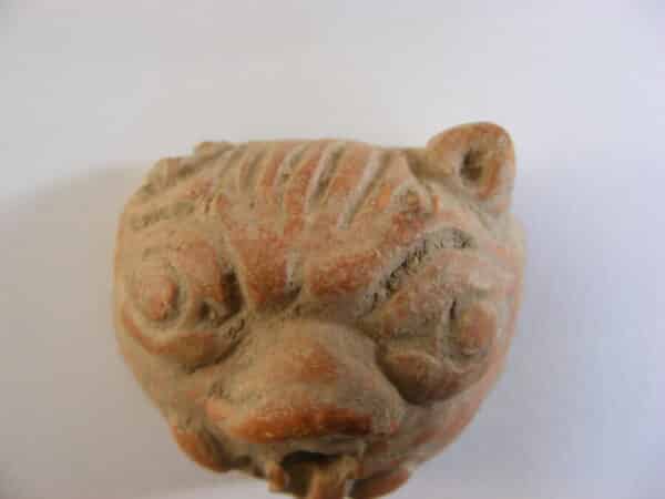 Rare ancient Hellenistic or Graeco Roman Terracotta Lion Mask Head Protome or Applique ancient Antiquities 9