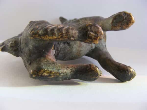 Rare ancient Chinese BRONZE Dog or Mythological Creature Temple Offering Votive or scroll weight Antiquities Medieval Antiques 10