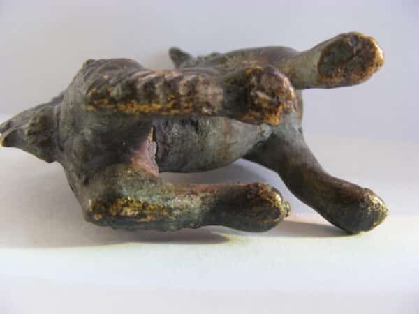 Rare ancient Chinese BRONZE Dog or Mythological Creature Temple Offering Votive or scroll weight - Image 8