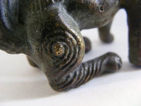 Rare ancient Chinese BRONZE Dog or Mythological Creature Temple Offering Votive or scroll weight Antiquities Medieval Antiques 11