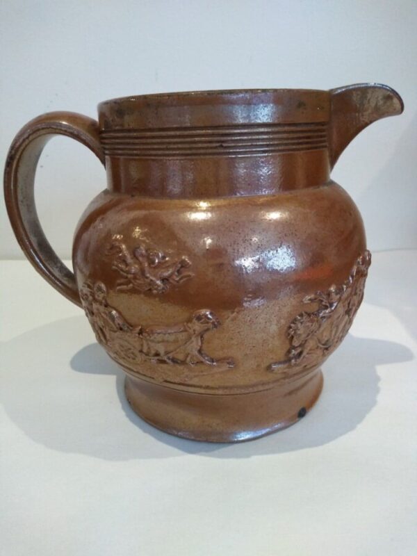 Derbyshire Salt Glazed Jug antique jug Antique Ceramics 4
