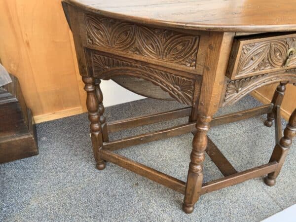 Credence table 1750’s oak peg jointed Antique Furniture 4
