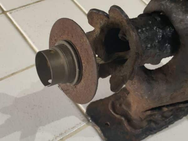 Wrought iron hand holding a spills converted to electric - Image 8