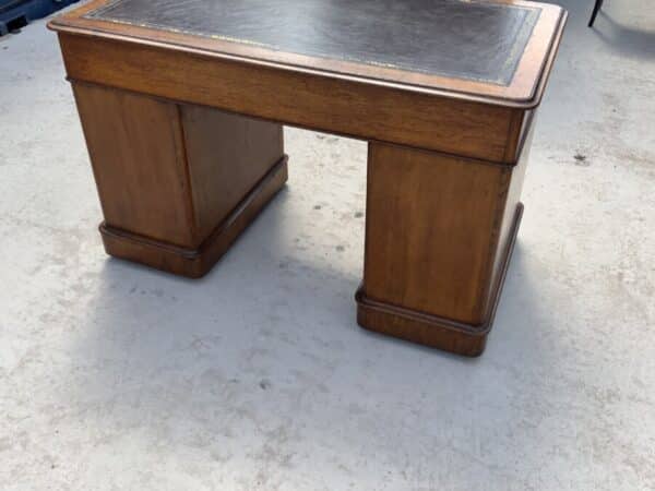 Victorian Golden Oak Pedestal 3 sections Desk Antique Desks 9