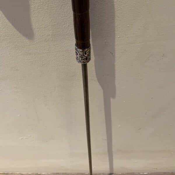 Gentleman’s walking stick sword stick with silver collar Miscellaneous 33