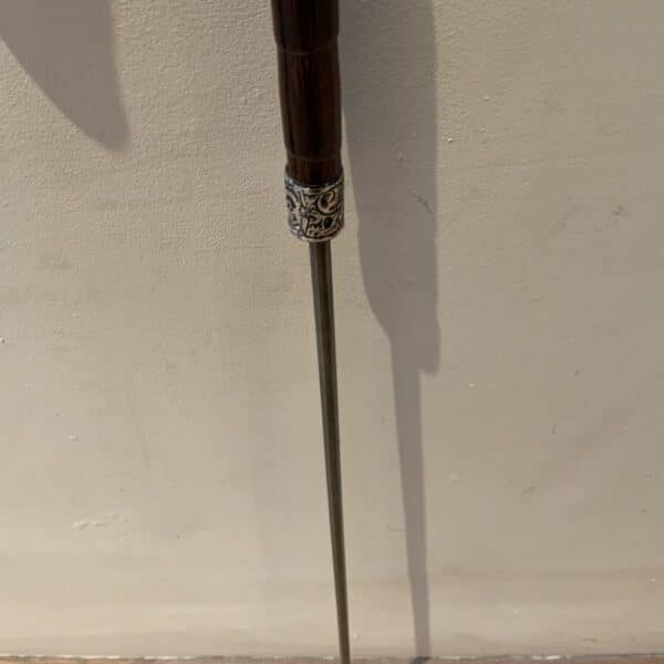 Gentleman’s walking stick sword stick with silver collar - Image 31