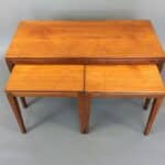 Mid Century Solid Teak Long Nest of Tables coffee tables Antique Furniture