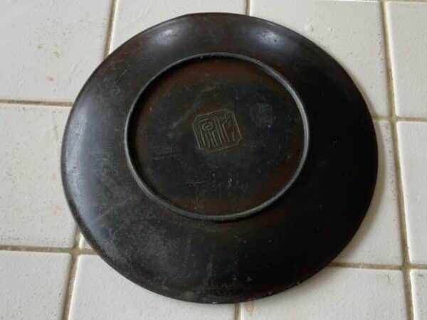 Japanese Momo serving dish Bronze Meiji period - Image 13
