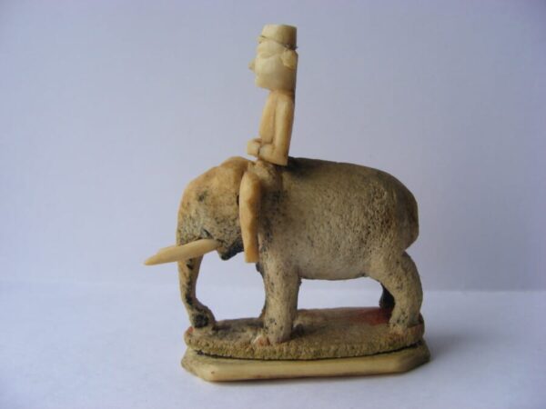 A Rare Early Islamic Bone Chess piece BISHOP fil Elephant with RIDER Egypt c1,000 years old ancient Antiquities 4