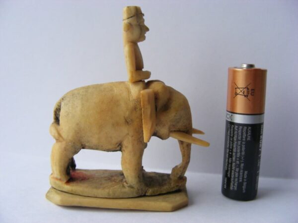 A Rare Early Islamic Bone Chess piece BISHOP fil Elephant with RIDER Egypt c1,000 years old ancient Antiquities 5