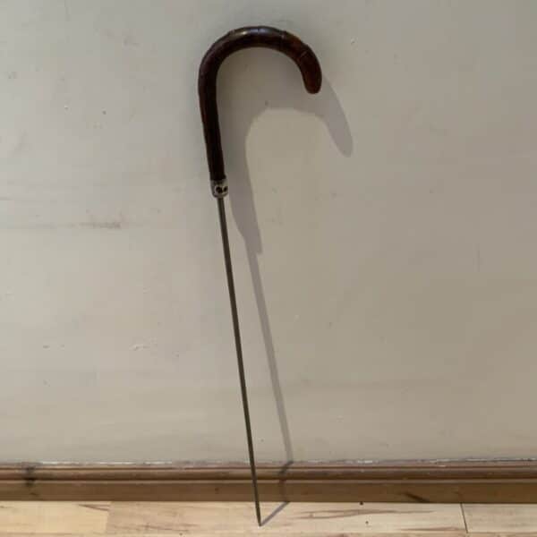 Gentleman’s walking stick sword stick with silver collar - Image 25