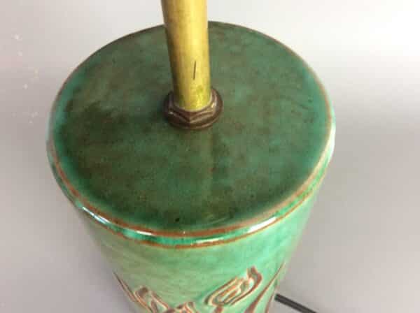 Mid Century Guernsey Pottery Ceramic Lamp Base Ceramic Lamp Antique Lighting 4