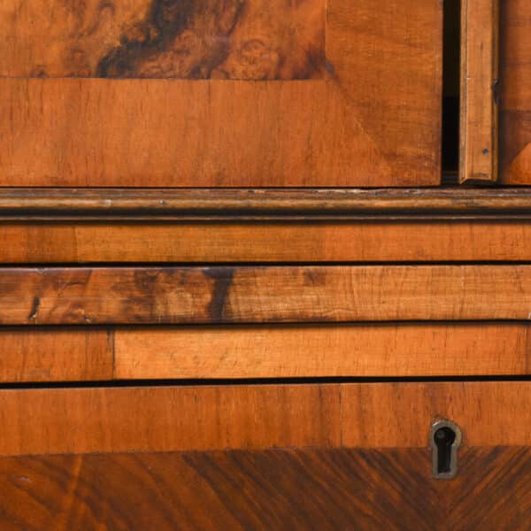 A WALNUT BEDROOM CABIINET/LINEN PRESS WITH CLOTHES FOLDER - Image 6