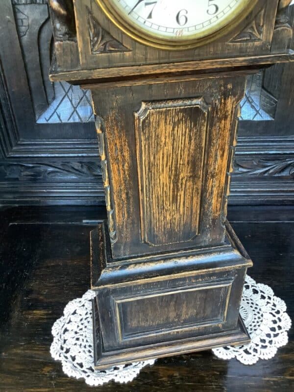 A MINIATURE GRANDFATHER CLOCK 8 DAY - Image 2