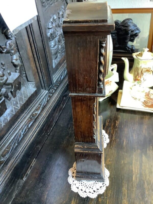 A MINIATURE GRANDFATHER CLOCK 8 DAY - Image 3