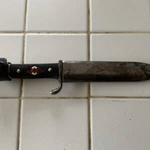 Hitler Youth Knife and Scabbard. Rare Maker Antique Knives