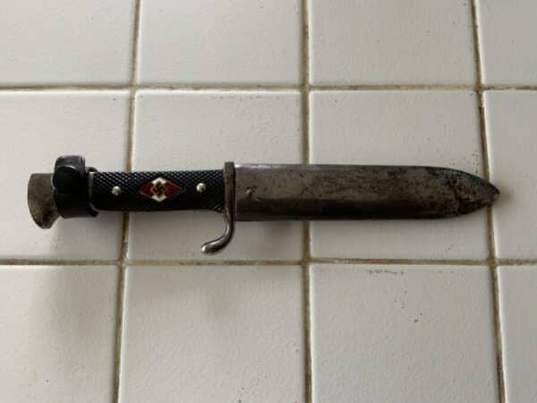 Hitler Youth Knife and Scabbard. Rare Maker